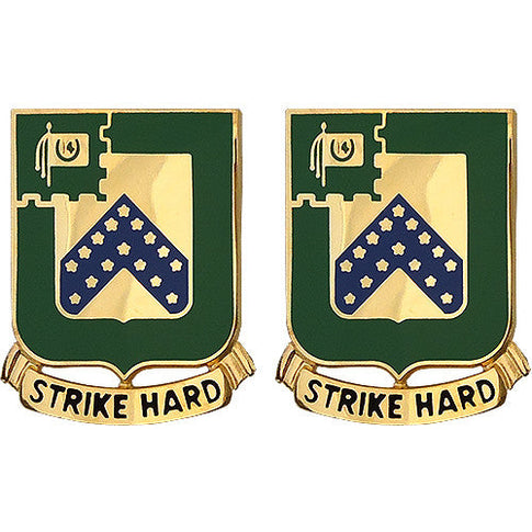 16th Cavalry Regiment Unit Crest (Strike Hard) - Sold in Pairs