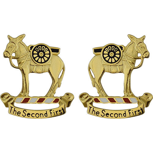 2nd Field Artillery Regiment Unit Crest (The Second First) Army Unit Crests