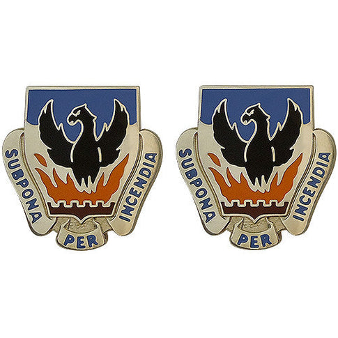 Special Troops Battalion, 3rd Brigade, 4th Infantry Division Unit Crest (Subpona Per Incendia) - Sold in Pairs