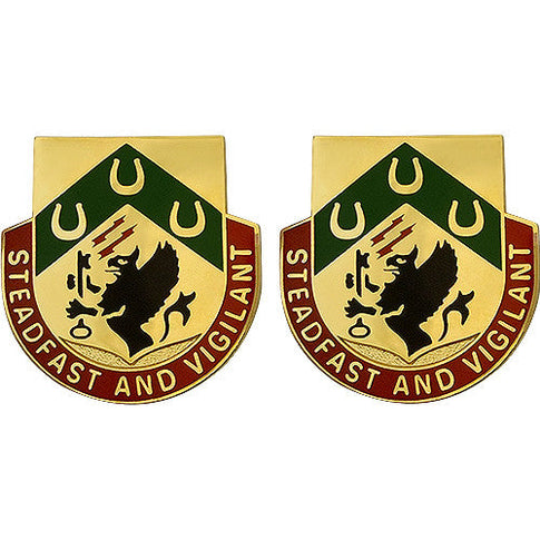 Special Troops Battalion, 3rd Brigade, 1st Cavalry Division Unit Crest (Steadfast and Vigilant) - Sold in Pairs