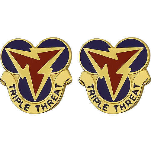 3rd Signal Brigade Unit Crest (Triple Threat) Army Unit Crests