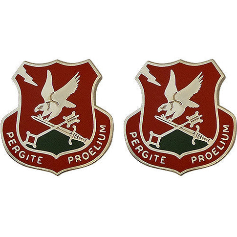 Special Troops Battalion, 4th Brigade, 101st Airborne Division Unit Crest (Pergite Proelium) - Sold in Pairs