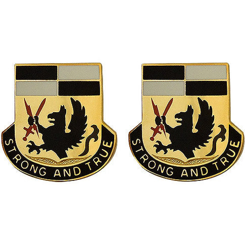 Special Troops Battalion, 4th Brigade Combat Team, 4th Infantry Division Unit Crest (Strong and True) - Sold in Pairs