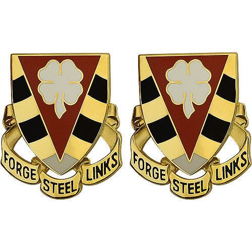 4th NCO Academy Unit Crest (Forge Steel Links) Army Unit Crests