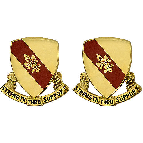 4th Support Battalion Unit Crest (Strength Thru Support) Army Unit Crests