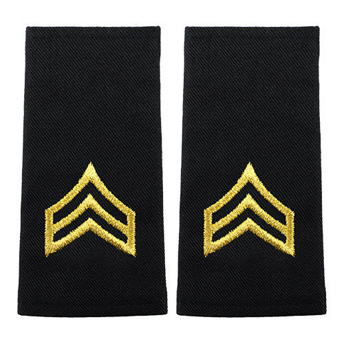 Army Epaulets - Enlisted and Officer - Small Size Rank 6542 SGT-ES