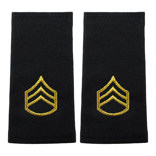 Army Epaulets - Enlisted and Officer - Small Size Rank 6543 SSG-ES
