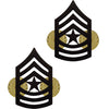 Army Subdued Black Metal Rank - Enlisted and Officer