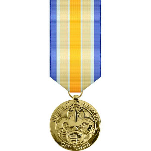 Inherent Resolve Campaign Anodized Miniature Medal Military Medals