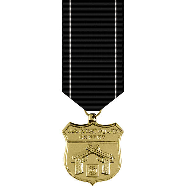 Coast Guard Expert Pistol Shot Anodized Miniature Medal Military Medals