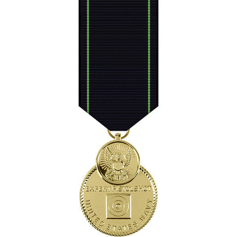 Navy Expert Pistol Anodized Miniature Medal
