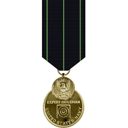 Navy Expert Rifle Anodized Miniature Medal