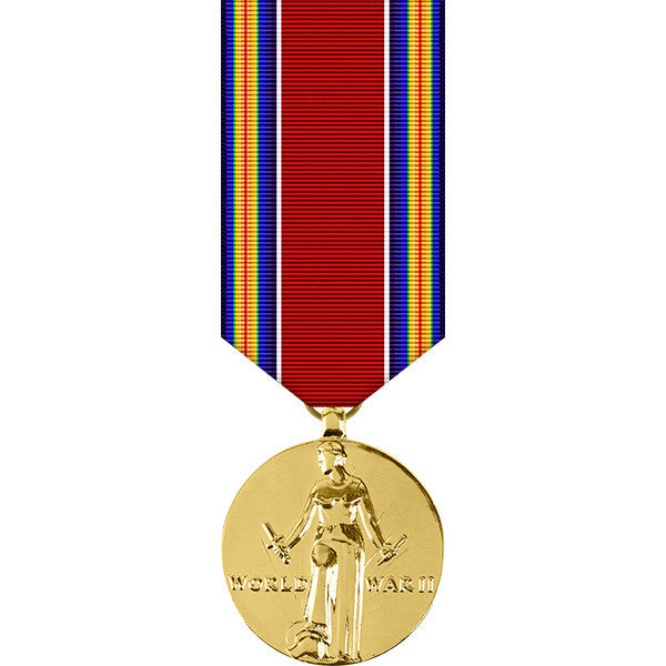 World War II Victory Anodized Miniature Medal Military Medals