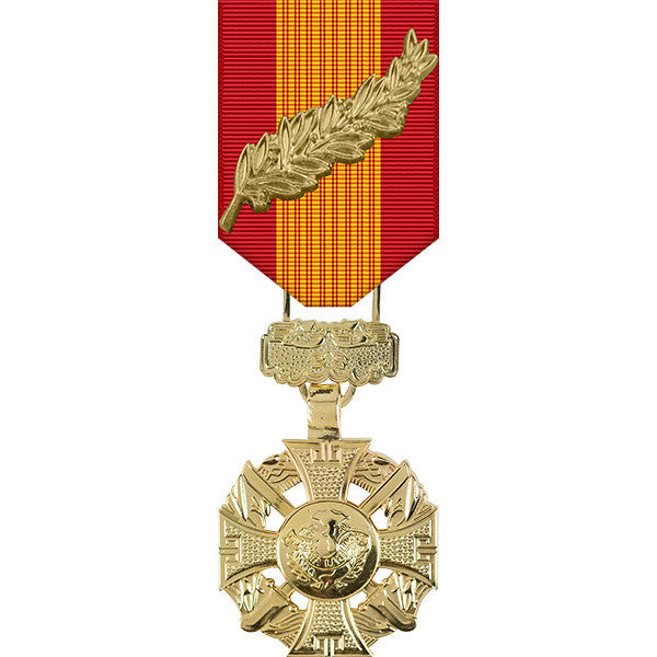Republic of Vietnam Gallantry Cross w/ Palm Anodized Miniature Medal Military Medals