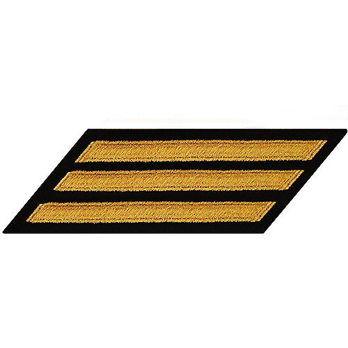 Enlisted Seaworthy Gold on Serge Hashmarks / Service Stripes - Male Size Patches and Service Stripes 80000