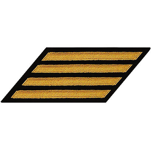 Enlisted Seaworthy Gold on Serge Hashmarks / Service Stripes - Male Size Patches and Service Stripes 80001