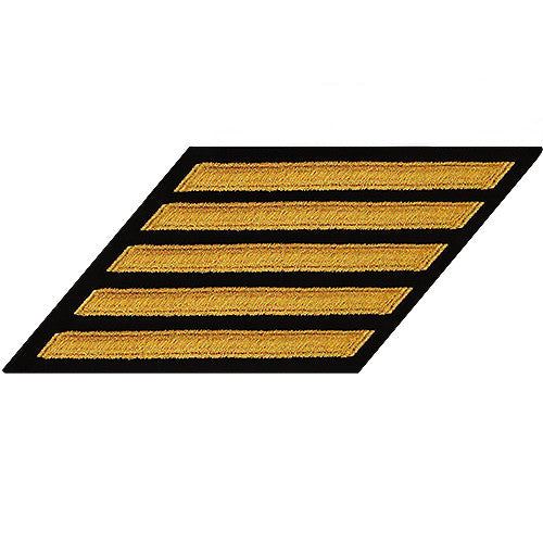 Enlisted Seaworthy Gold on Serge Hashmarks / Service Stripes - Male Size Patches and Service Stripes 80002