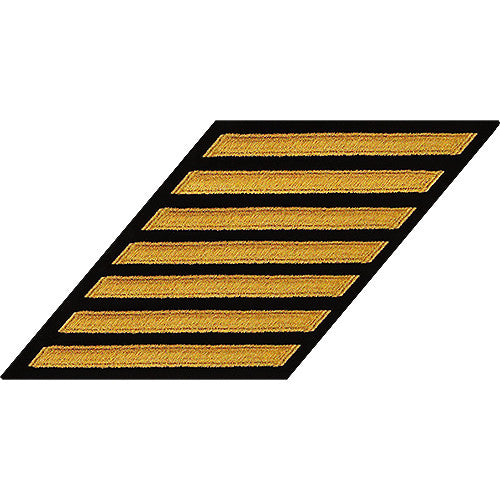 Enlisted Seaworthy Gold on Serge Hashmarks / Service Stripes - Male Size Patches and Service Stripes 80004