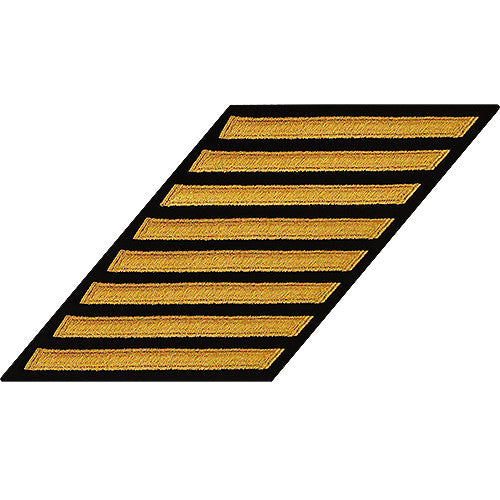 Enlisted Seaworthy Gold on Serge Hashmarks / Service Stripes - Male Size Patches and Service Stripes 80005