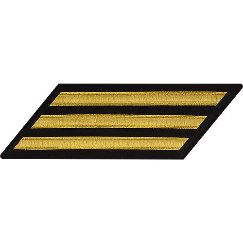 Enlisted Gold Lace on Blue Hashmarks / Service Stripes - Male Size Patches and Service Stripes 80024