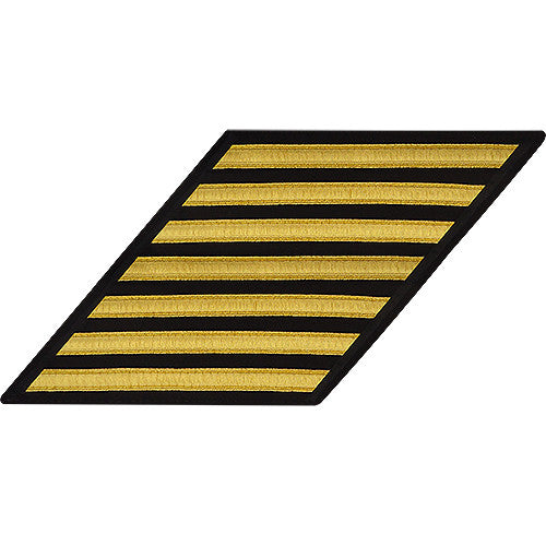 Enlisted Gold Lace on Blue Hashmarks / Service Stripes - Male Size Patches and Service Stripes 80028