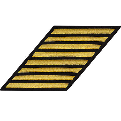Enlisted Gold Lace on Blue Hashmarks / Service Stripes - Male Size Patches and Service Stripes 80029
