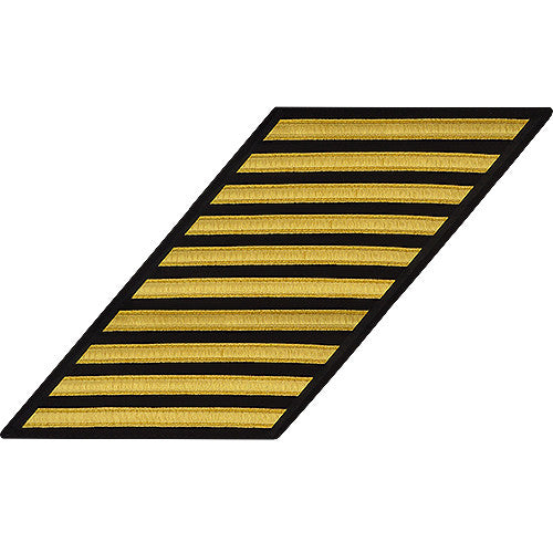 Enlisted Gold Lace on Blue Hashmarks / Service Stripes - Male Size Patches and Service Stripes 80031