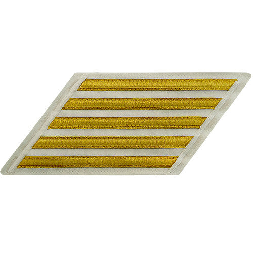 Enlisted Gold Lace on White Hashmarks / Service Stripes - Male Size Patches and Service Stripes 80050