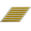 Navy Enlisted Gold Lace on White Hashmarks / Service Stripes - Male Size