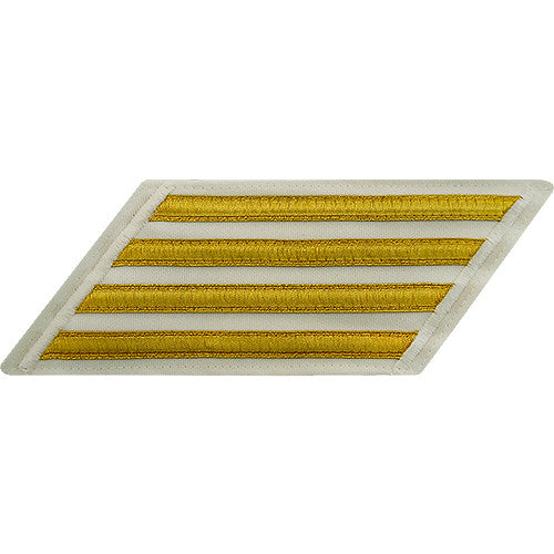 CPO Gold Lace on White Hashmarks / Service Stripes Patches and Service Stripes 80065