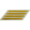 Navy CPO Gold Lace on White Hashmarks / Service Stripes
