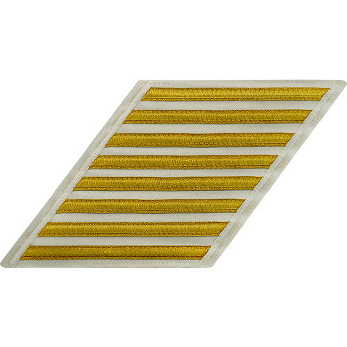 CPO Gold Lace on White Hashmarks / Service Stripes Patches and Service Stripes 80069