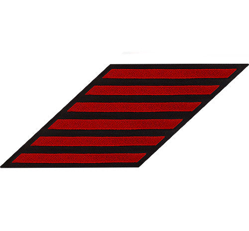 Enlisted Red on Blue Hashmarks / Service Stripes - Male Size Patches and Service Stripes 80077