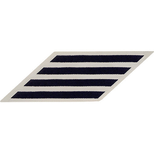 CPO Blue on White CNT Hashmarks / Service Stripes Patches and Service Stripes 80125