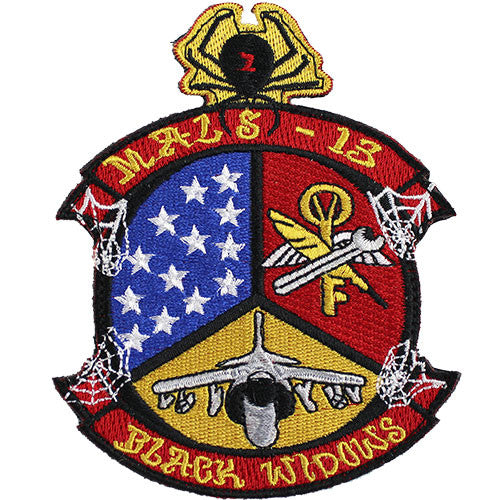 MALS-13 Black Widow Full Color Patch Patches and Service Stripes