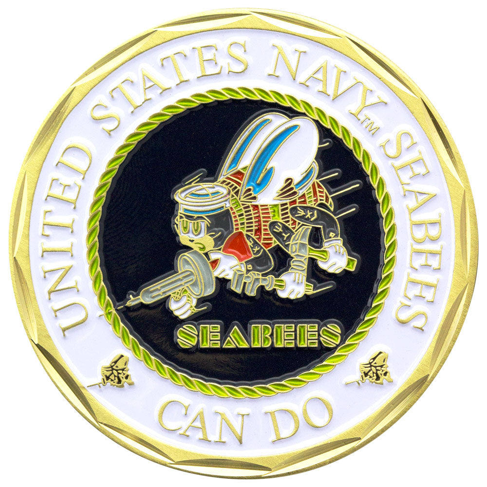 U.S. Navy Seabee Warfare Coin Challenge Coins