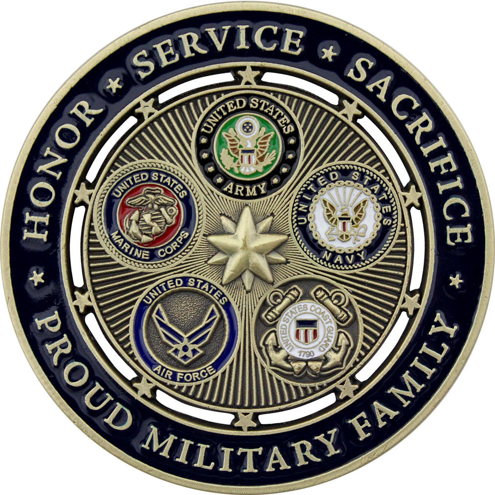 Proud Military Family Coin Challenge Coin