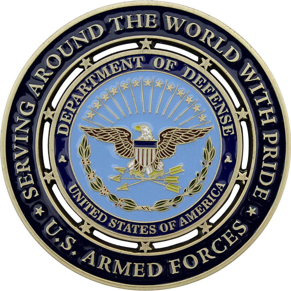 Proud Military Family Coin Challenge Coins Back