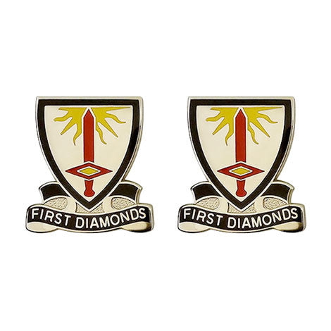 1st Finance Battalion Unit Crest (First Diamonds) Army Unit Crests