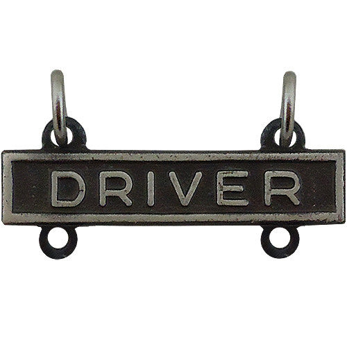 Driver Bar - Silver Oxidized Driver / Mechanic Qualification Bars