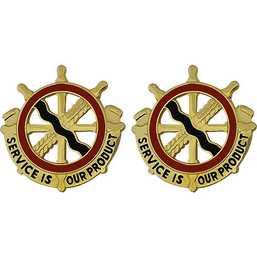 24th Transportation Battalion Unit Crest (Service is Our Product) Army Unit Crests