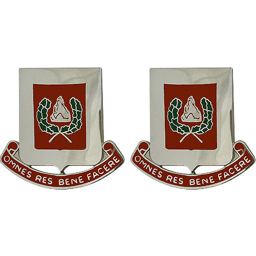 27th Engineer Battalion Unit Crest (Omnes Res Bene Facere) Army Unit Crests