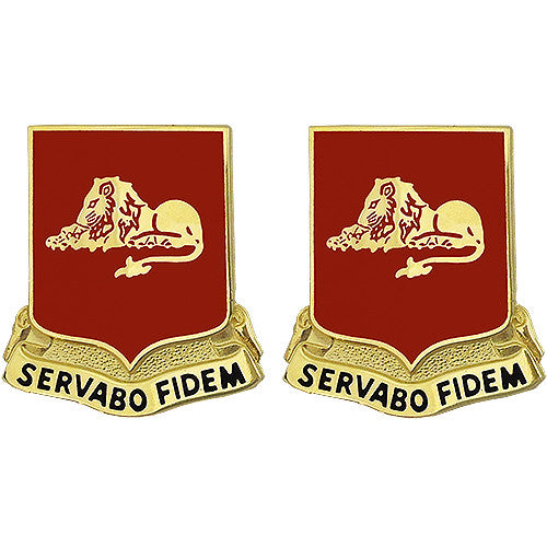 33rd Field Artillery Regiment Unit Crest (Servabo Fidem) Army Unit Crests