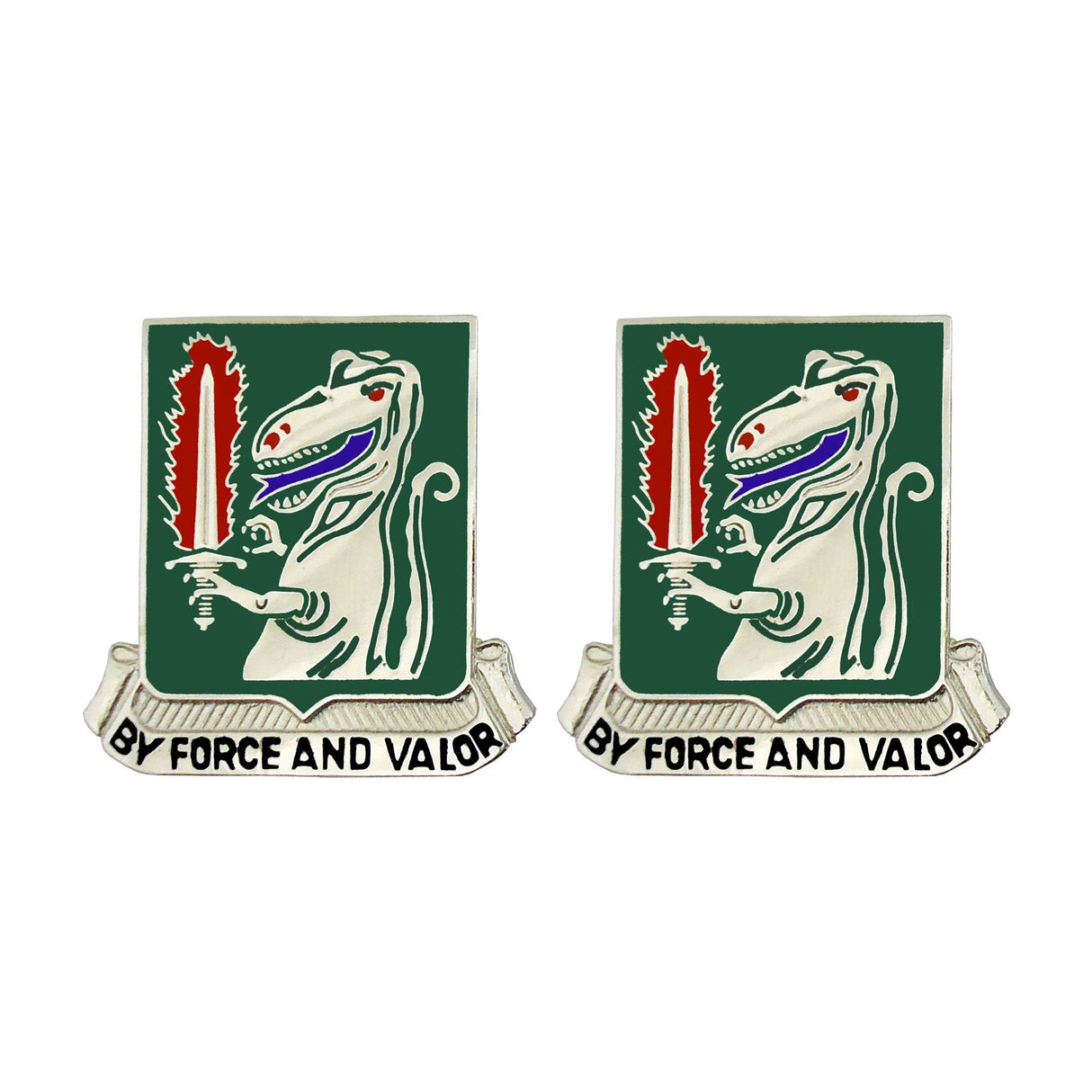 40th Cavalry Regiment Unit Crest (By Force and Valor) Army Unit Crests