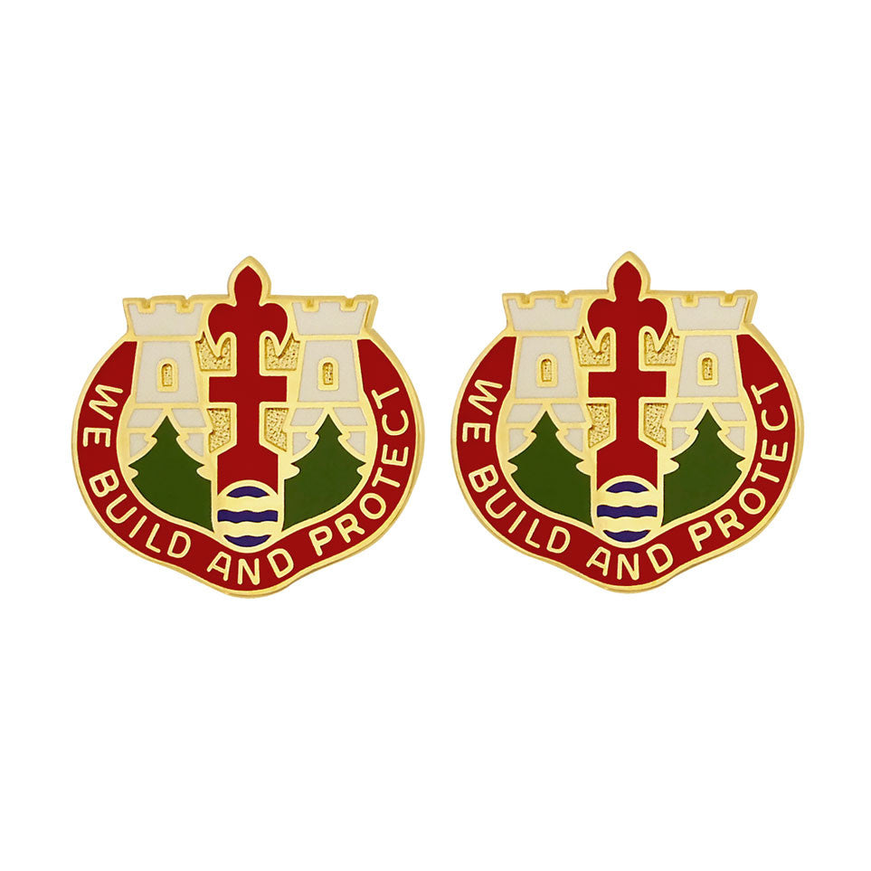 Engineer Brigade, 38th Infantry Division Unit Crest (We Build and Protect) Army Unit Crests