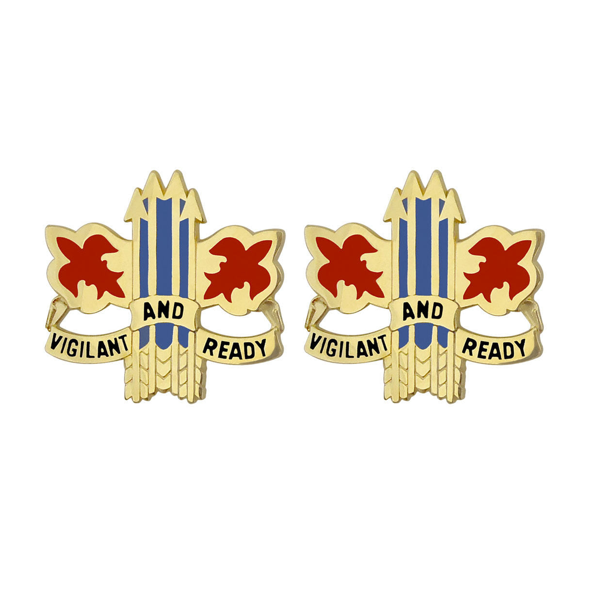 52nd ADA (Air Defense Artillery) Brigade Unit Crest (Vigilant and Ready) Army Unit Crests