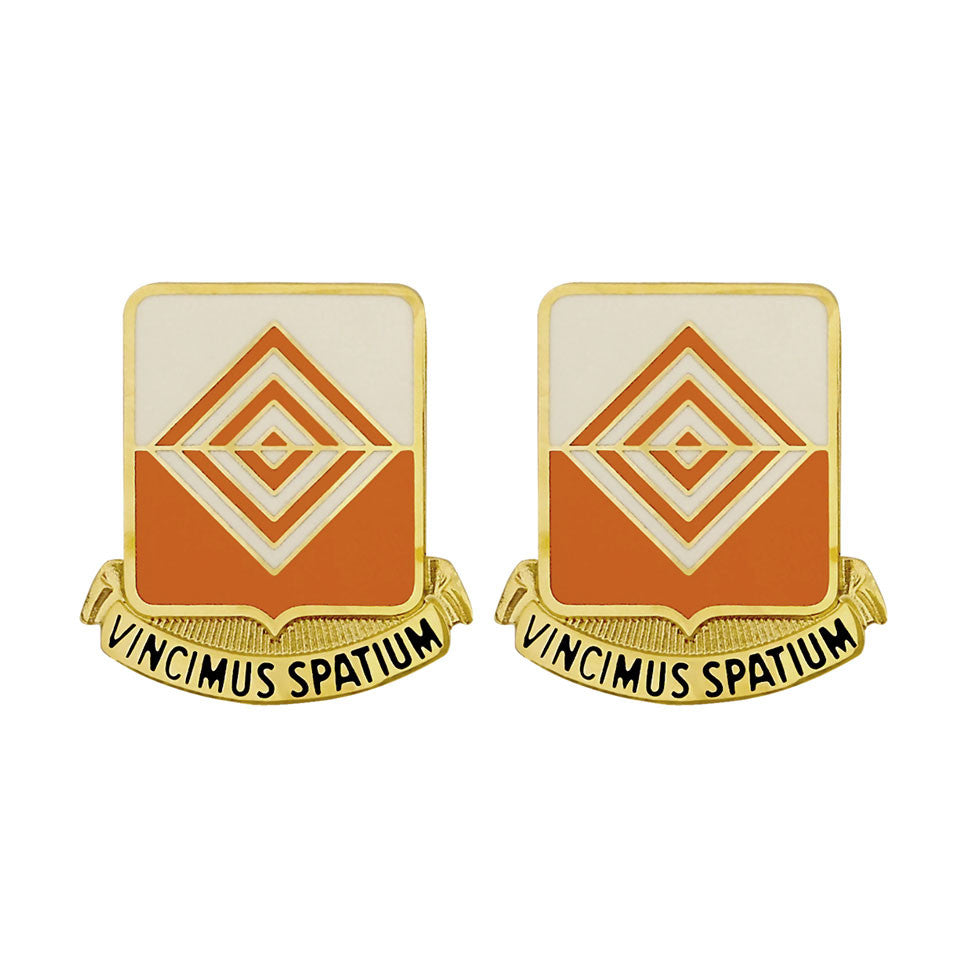 57th Signal Battalion Unit Crest (Vincimus Spatium) Army Unit Crests