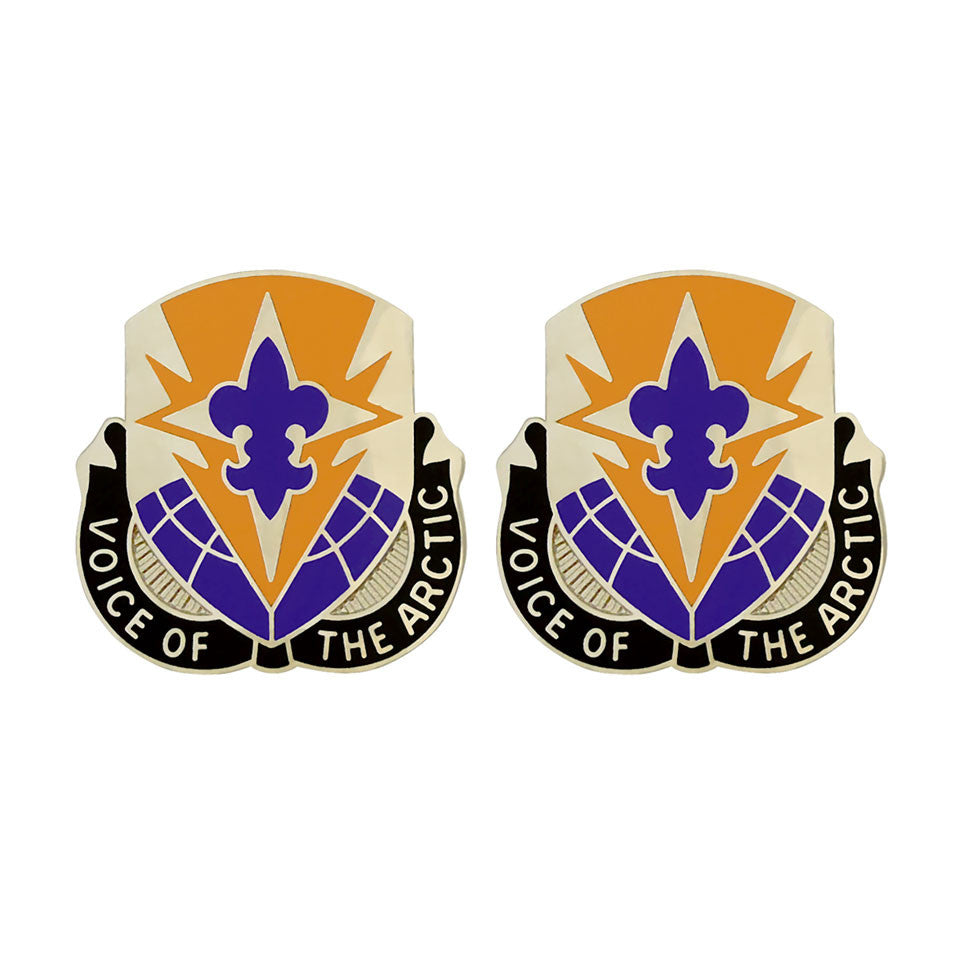 59th Signal Battalion Unit Crest (Voice of the Arctic) Army Unit Crests