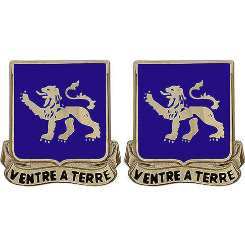 68th Armor Regiment Unit Crest (Ventre A Terre) - Sold in Pairs