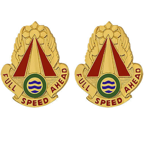 71st Transportation Battalion Unit Crest (Full Speed Ahead) Army Unit Crests